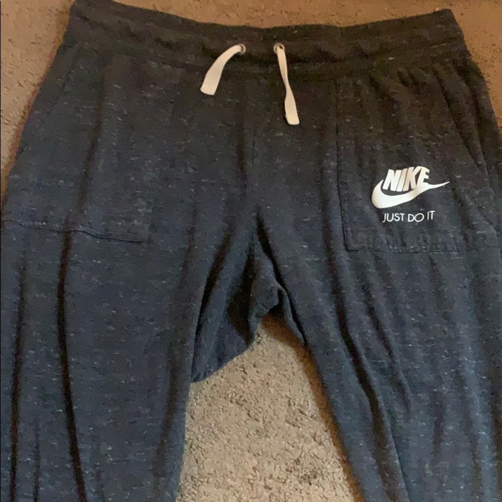 Grey Nike sweatpants